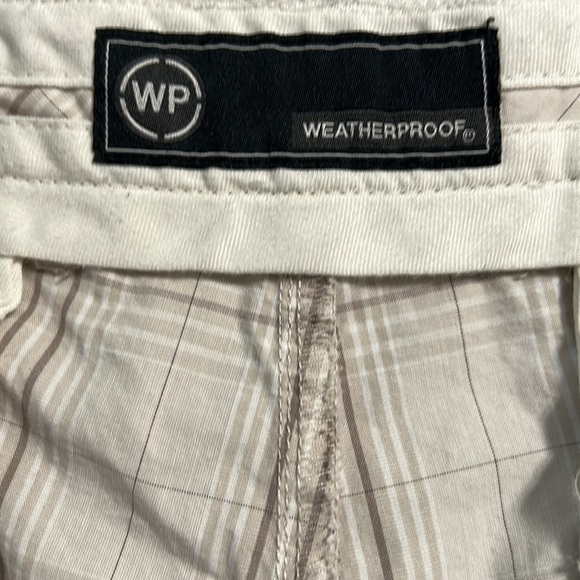 Men’s Shorts Weatherproof Beige/Cream/Tan Plaid Shorts Men’s Size 38 EUC - Picture 4 of 5
